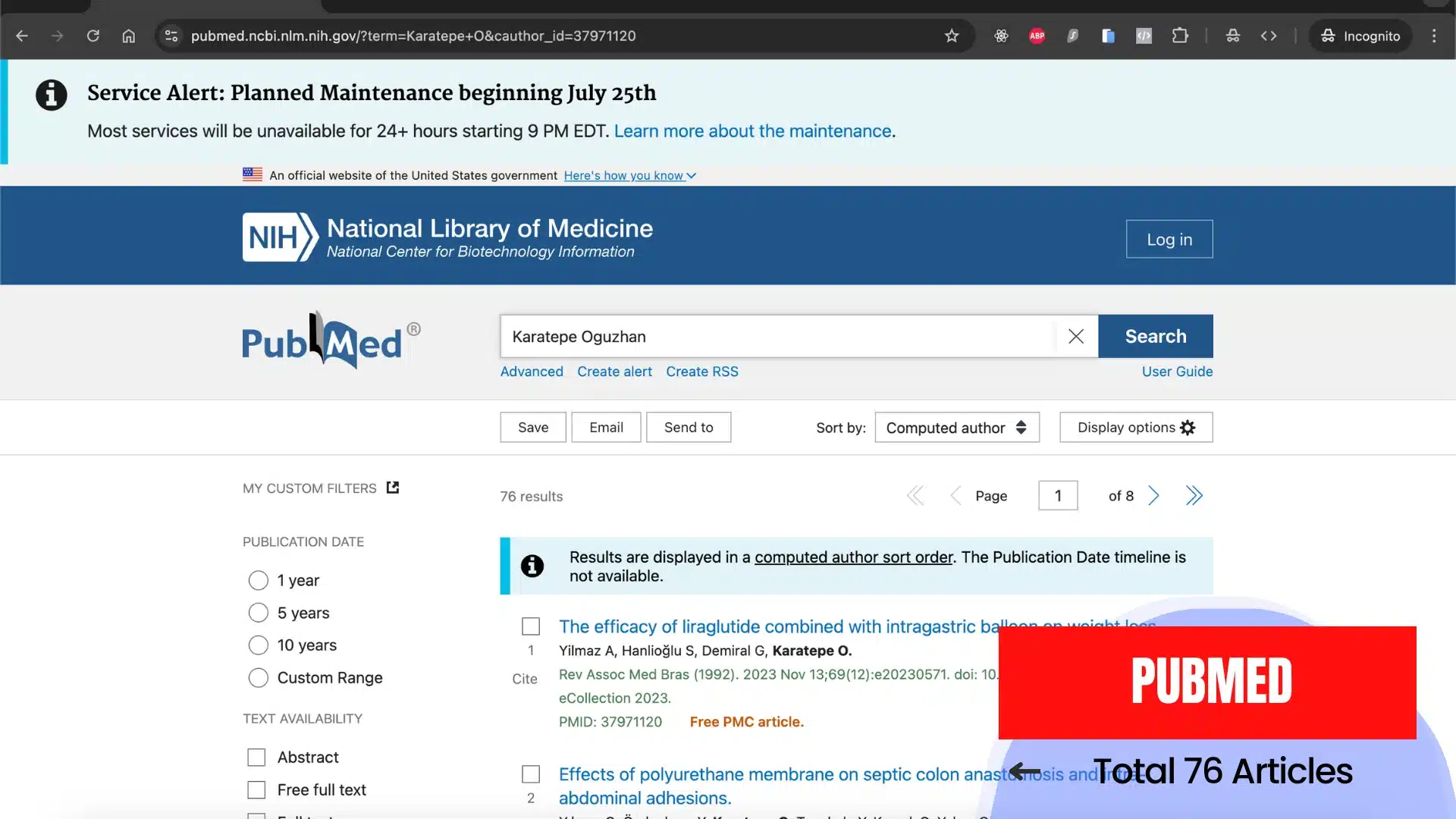 Surgical Oncology Article – Oğuzhan Karatepe (PubMed) Cancer surgery research article by Prof. Dr. Oğuzhan Karatepe on PubMed