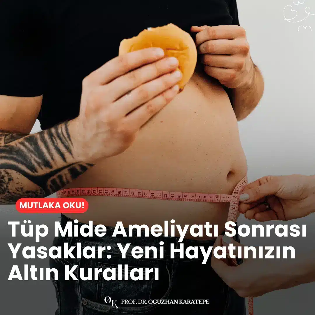 Tüp mide ameliyatı sonrası yasaklar | beslenme kuralları sayesinde mideyi koruyarak iyileşme sürecini hızlandırabilirsiniz. Katı gıdalardan kaçınma ve porsiyon kontrolü gibi kritik noktalara dikkat!